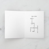 甥のために,ワードサーチ誕生日カード カード (内部)