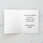 甥のためのバレンタインを握っているくま シーズンカード (内部)