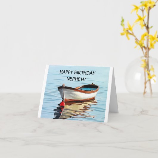 甥のカードに対して「誕生日」がとても嬉しい カード (黄色い花)