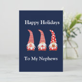 甥のクリスマスカードに幸せな休日の格言 シーズンカード (スタンド正面)