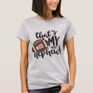 甥のジャージー番号のサッカーおばさん Tシャツ