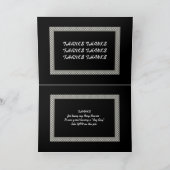 甥のリングボーイへの感謝を伝える チェック柄のウェディングカード サンキューカード (内部)