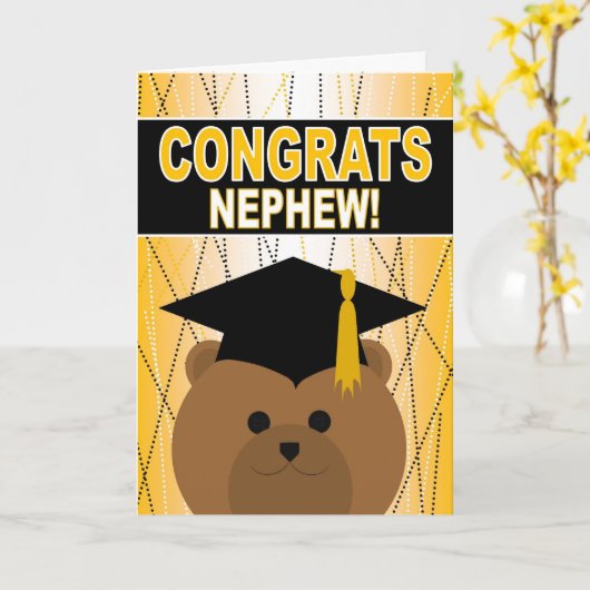 甥の卒業のお祝い カード (黄色い花)