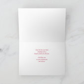 甥の宗教的な結婚記念日リングクロス カード (内部)