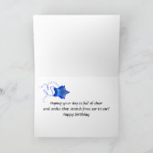 甥の明るい手紙および泡バースデー・カード カード (内部)