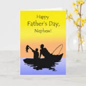 甥の父の日魚釣り場 カード (黄色い花)