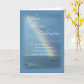 甥の確認虹おめでとう カード (黄色い花)