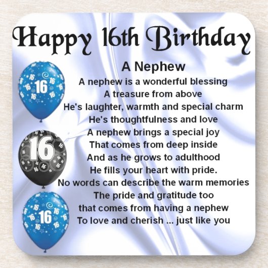 甥の詩-第16誕生日 コースター (正面)