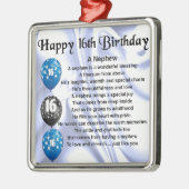 甥の詩-第16誕生日 メタルオーナメント (左)