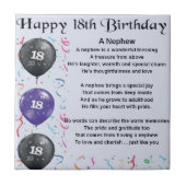 甥の詩 – 第18誕生日 タイル (正面)