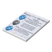 甥の詩 – 21歳の誕生日 ノートパッド (回転)