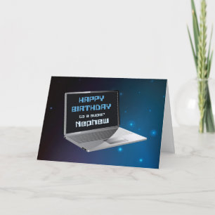 甥の誕生日とコンピュータ カード