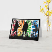 甥の誕生日カードオスモダン カード (黄色い花)