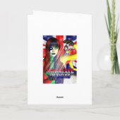 甥の誕生日カード付きサイボーグ – ロボモダンット カード (裏面)