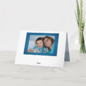 甥の誕生日カーパーソナライズされたドフォトブルー カード (裏面)