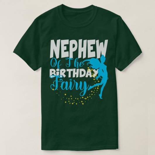 甥の誕生日妖精ファンタジー誕生日スクア Tシャツ (デザイン正面)