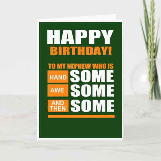 甥の誕生日 カード (正面)