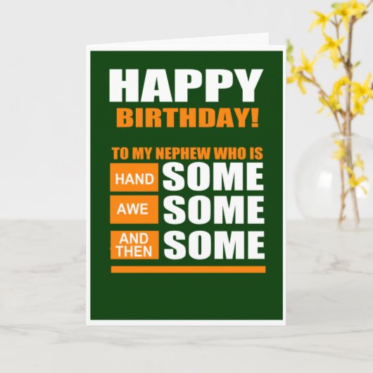 甥の誕生日 カード (黄色い花)