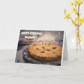 **甥の誕生日**スパーカーカード付きパイ カード (黄色い花)
