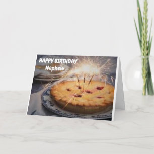 **甥の誕生日**スパーカーカード付き円 カード