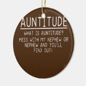 甥の贈り物のおばさん セラミックオーナメント (左)