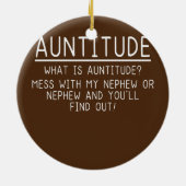 甥の贈り物のおばさん セラミックオーナメント (裏面)