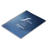 甥の青いノートに叔母の手紙をグラデーション送る ノートブック (左側)