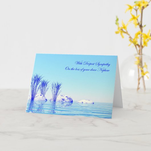 甥を失う悔やみや弔慰を持って カード (黄色い花)