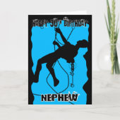 甥シルエットロック登山30thバースデーカード カード (正面)