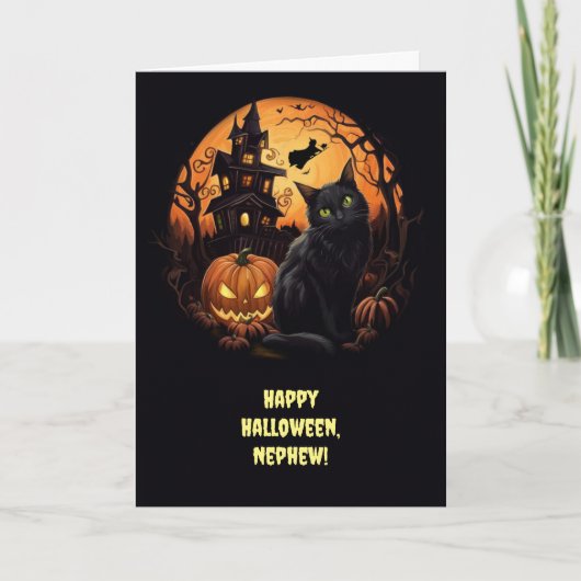 甥ハッピーハロウィーンお化けスプキーのハロウィーン カード (正面)