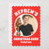 甥パーソナライズされたの写真クリスマス シーズンカード (正面)