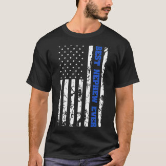甥最高の常に米国のヴィンテージ国旗の愛国家族 Tシャツ
