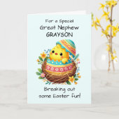 甥素晴らしイースターシック壊し殻 カード (黄色い花)