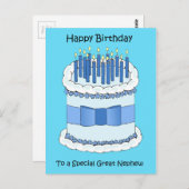 甥素晴らしハッピーバースデー ポストカード (正面/裏面)