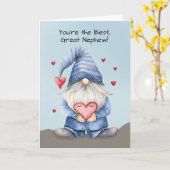 甥素晴らしバレンタインおもしろい格言着デニム カード (黄色い花)