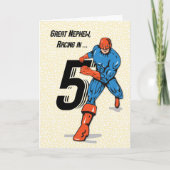 甥素晴らし五誕生日スーパーヒーロー カード (正面)