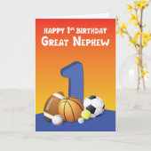 甥素晴らし生誕生日運動会 カード (黄色い花)
