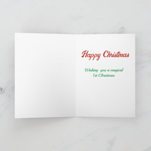 甥素晴らし第1クリスマス恐竜 シーズンカード (内部)