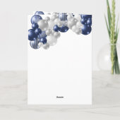 甥誕生日ネイビーバルーンカード カード (裏面)