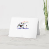 甥:クリスマスのためにサンタハットのTレックス! シーズンカード (裏面)