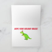 甥:クリスマスのためにサンタハットのTレックス! シーズンカード (内部)