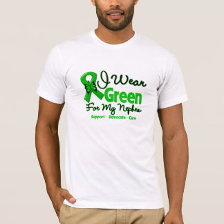 甥 – グリーン認識度リボン Tシャツ