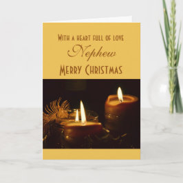 甥/メリークリスマス – ホリデーキャンドル シーズンカード