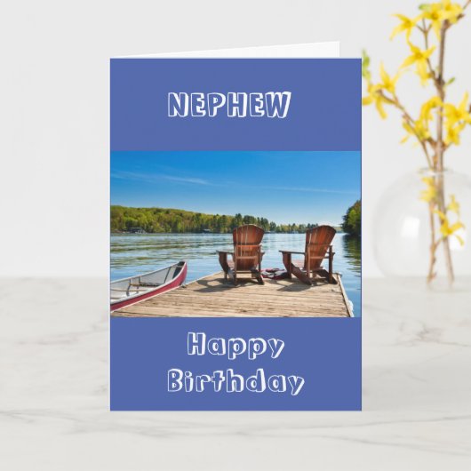 **甥**楽しむ誕生日 カード (黄色い花)