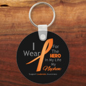甥 – 私の人生の英雄 – 白血病 キーホルダー (正面)