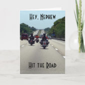 ***甥***誕生日が道に出た カード (正面)