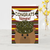 甥 – 陸軍兵士おめでとう! カード (黄色い花)