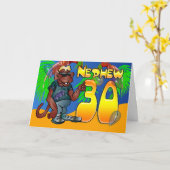 甥 – 30th Birthday Card Ape カード (黄色い花)