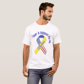 甥 – I衣服Aリボン軍隊愛国心 Tシャツ (正面フル)