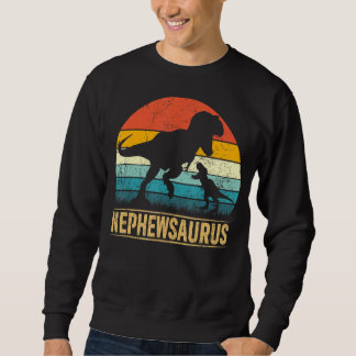 甥Saurus Tレックス恐竜甥Saurusマッチング スウェットシャツ